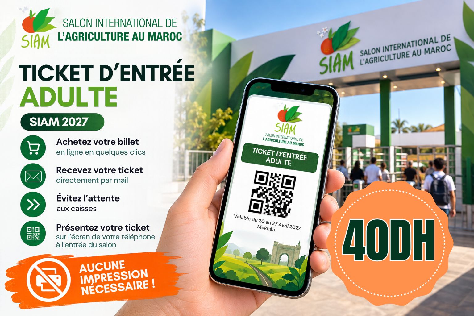 Ticket Adulte - SIAM 2027